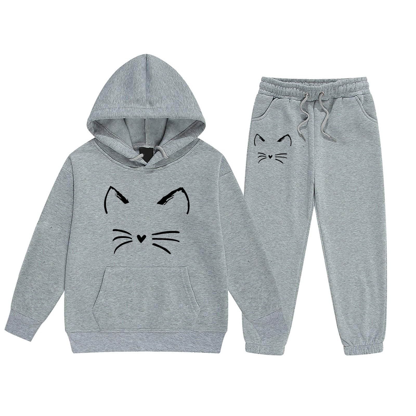 Sweat à capuche enfant gris 6-7 ans imprimé dessin animé chaud