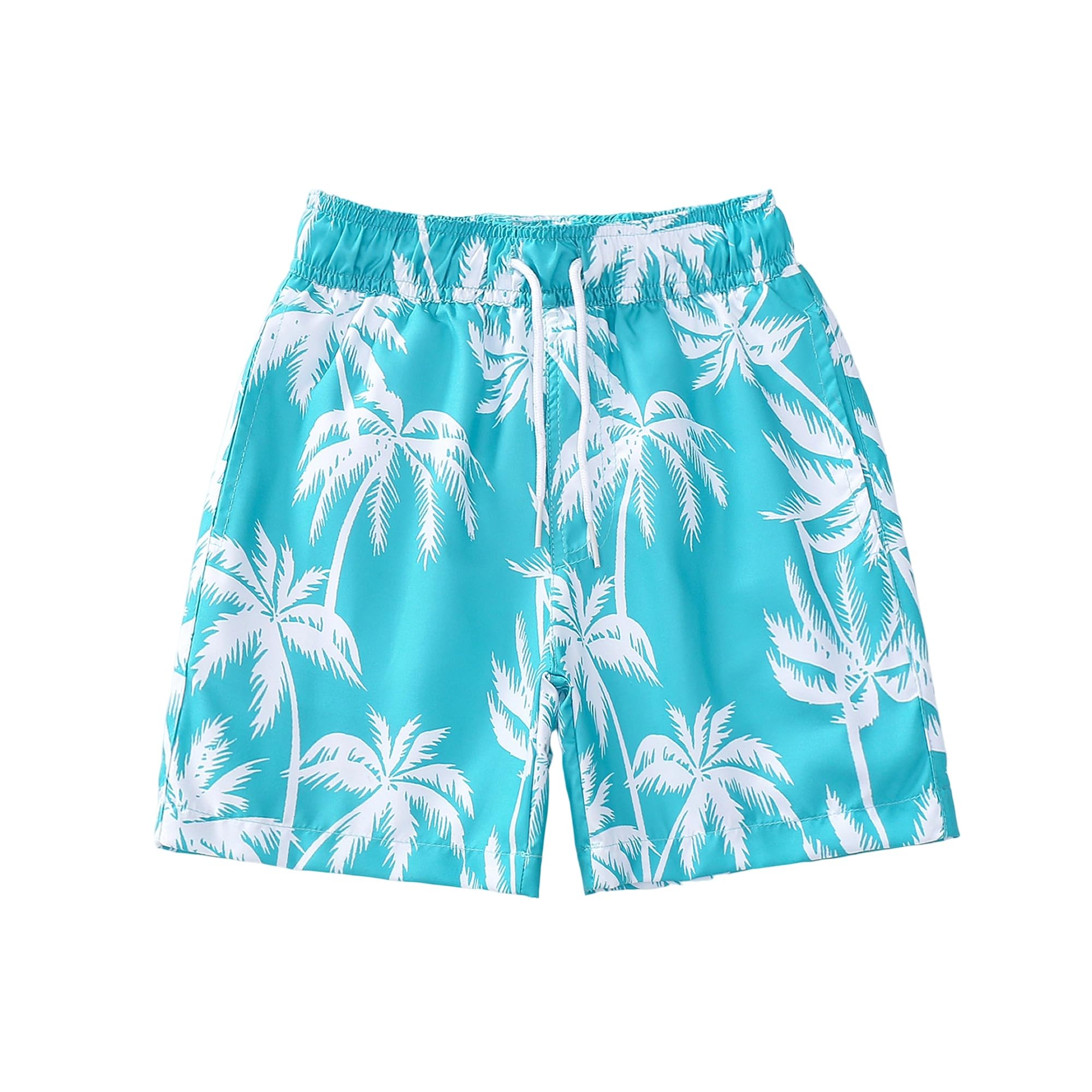 YAGATA Boys Swim Trunks Toddler Broad Swim Shorts Quick Dry Kids Swim Bathing Suit Boys Swim Set