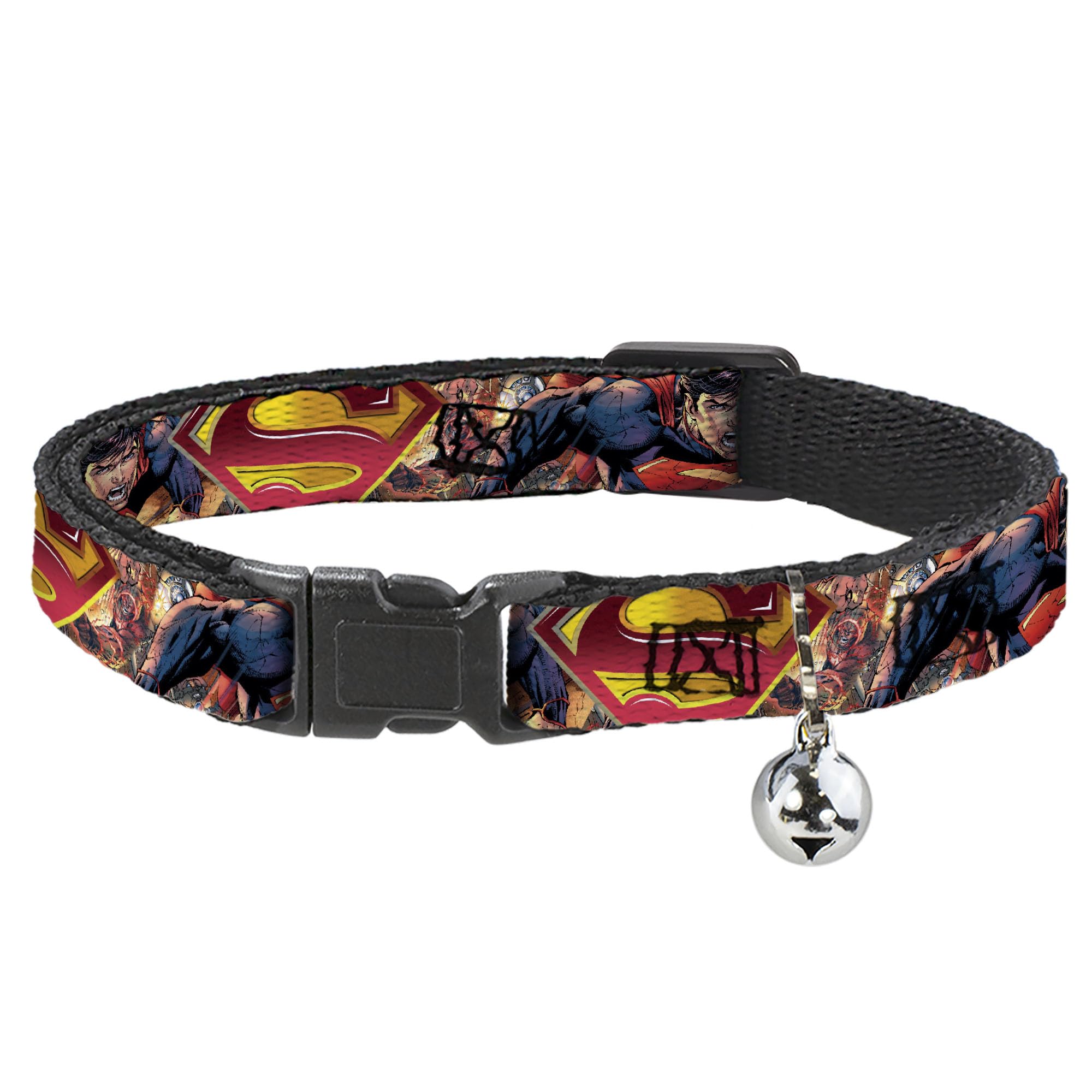 Collar para gato de 20 a 30 cm con hebilla regulable y diseño cómic