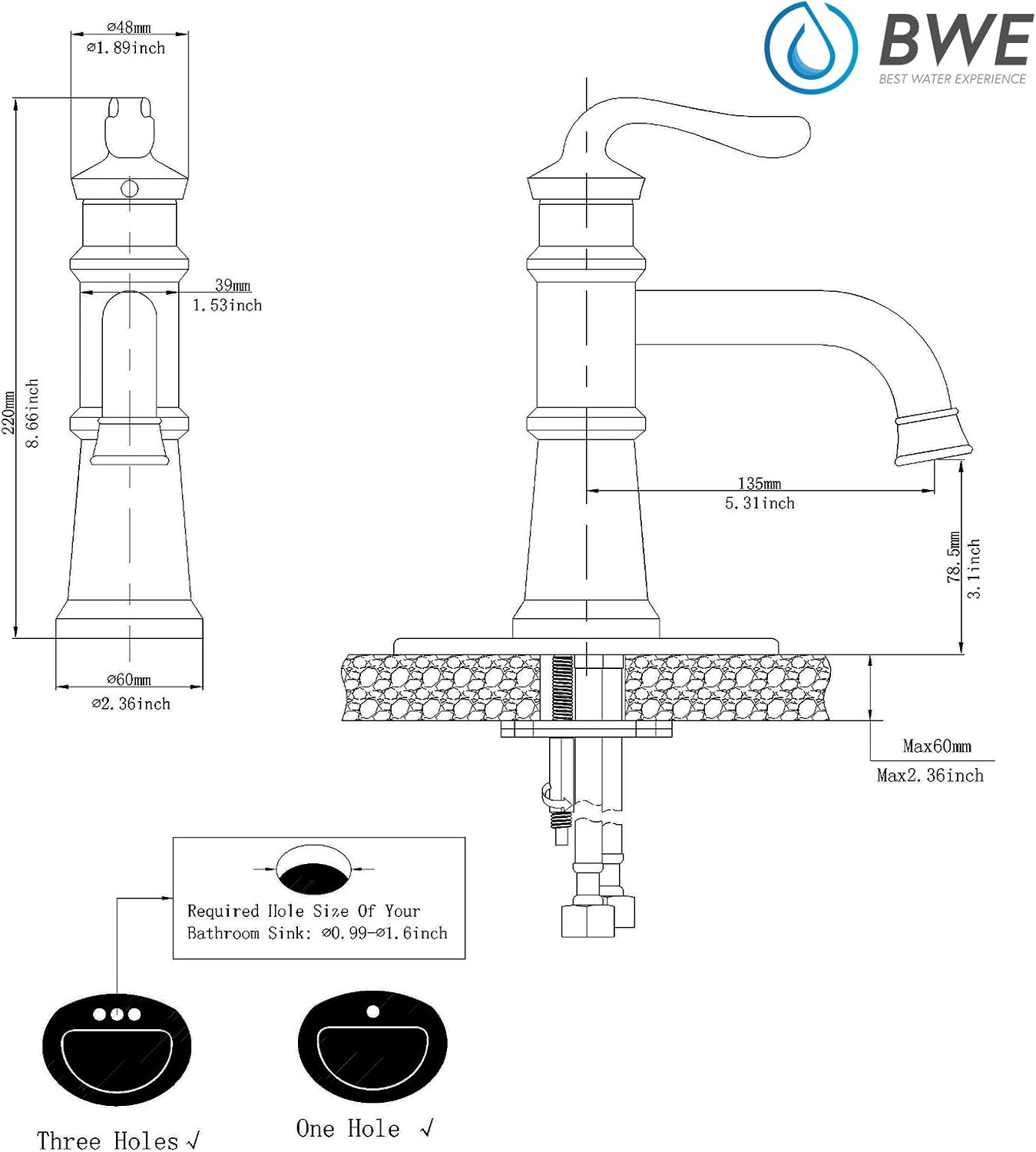 Exсluѕіvе Sресіаl BWE Waterfall Single Hole One Handle Oil Rubbed Bronze Commercial Bathroom Sink Faucet Lavatory Deck Mount