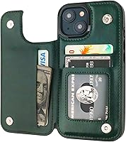 Vista 17 de ONETOP Compatible con iPhone 15 Funda Tipo Cartera con Soporte para Tarjetas, Funda de Cuero PU con Soporte y Ranuras para Tarjetas, Doble Cierre