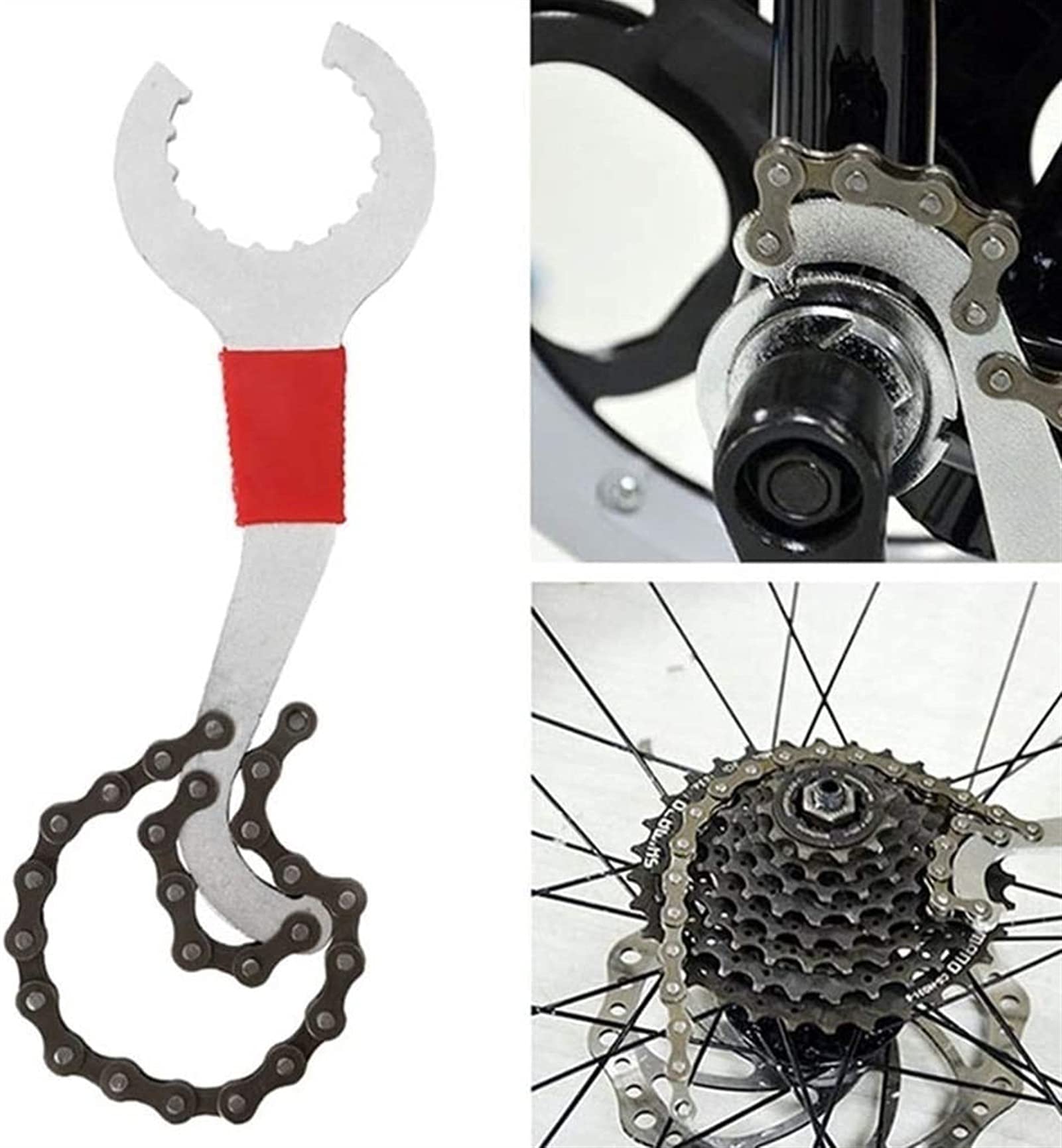Juego de 4 Herramientas de extracción de pedalier, Extractor de pedalier, Juego de Llaves, Herramienta de reparación de Bicicletas