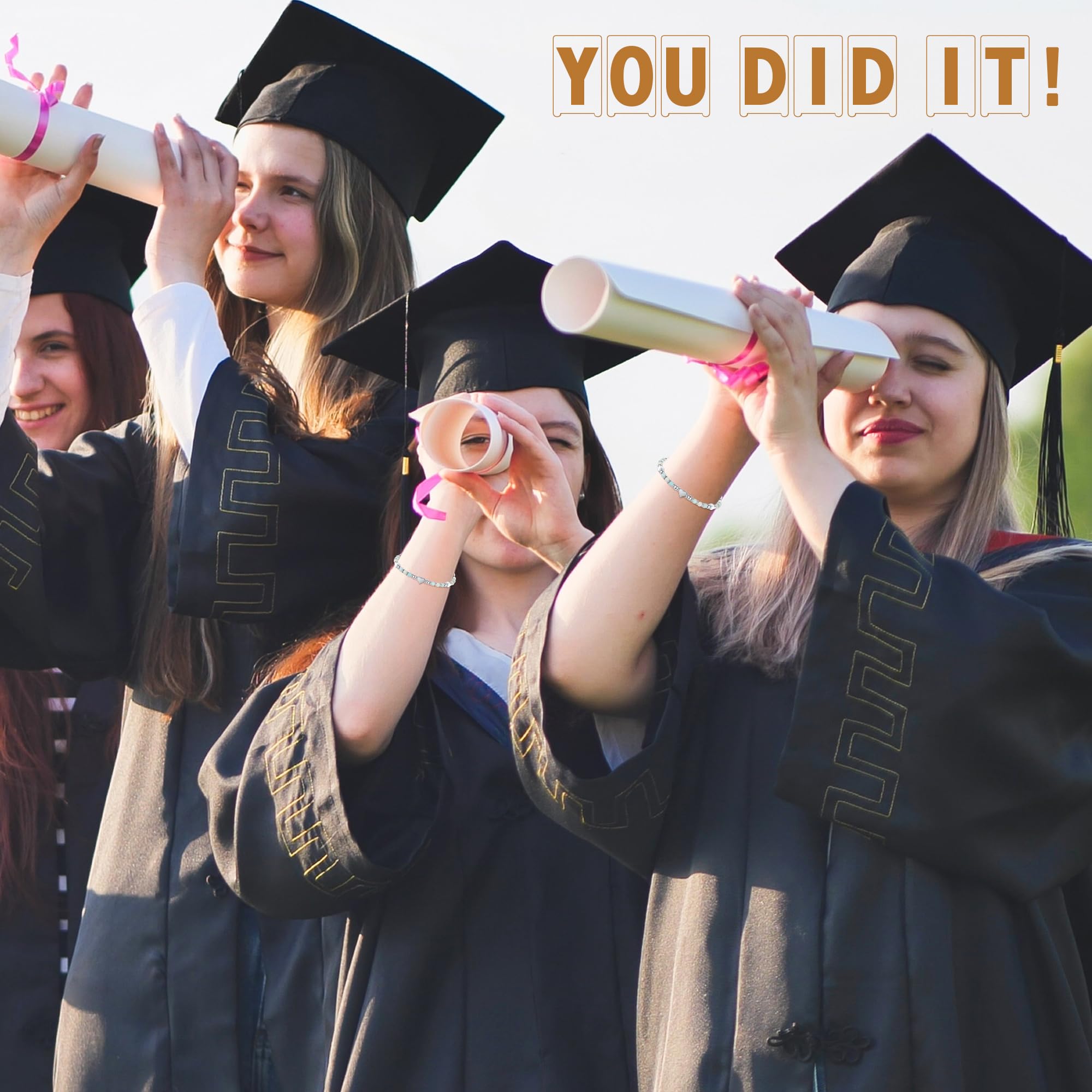 TONY & SANDY 2026 Graduation Gifts for Her, Graduation Bracelets for Women Girls Middle High School College Graduates
