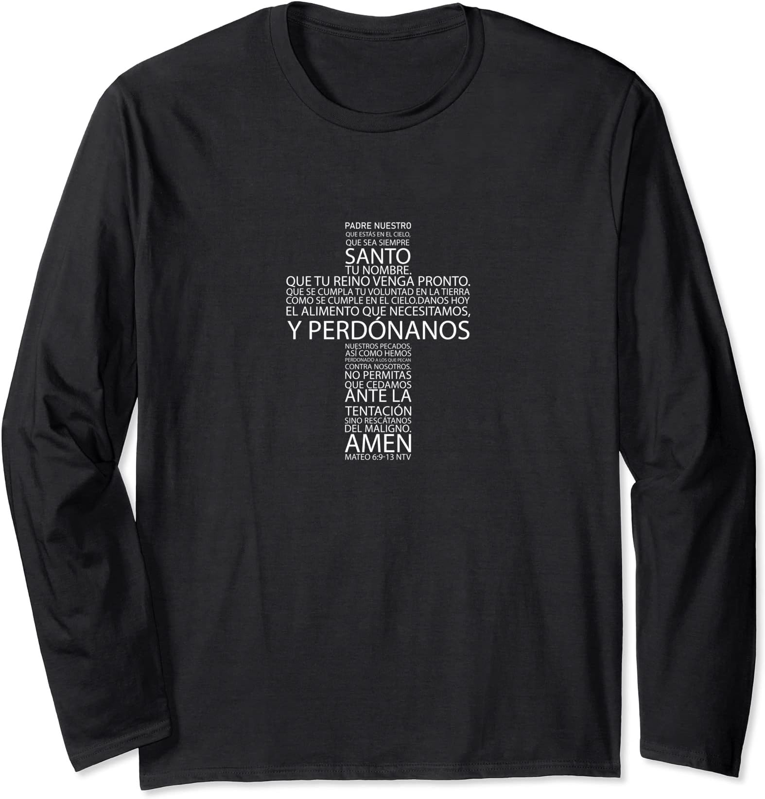 PADRE NUESTRO,ORACION, NUEVA TRADUCCION VIVIENTE Long Sleeve T-Shirt