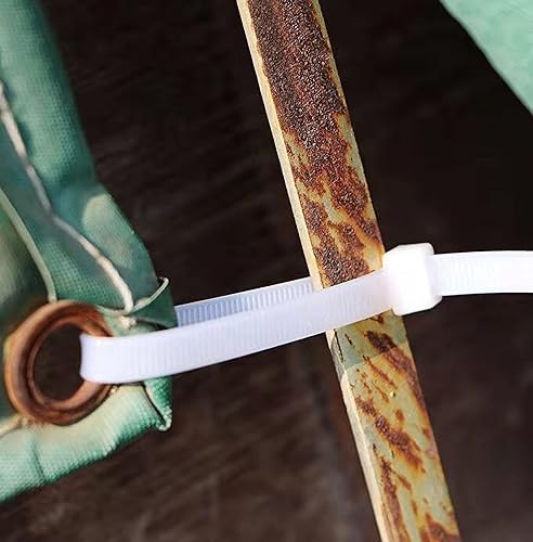 Miniatura 6 de Bridas extra largas de 48 pulgadas blancas Bridas grandes para cables uso pesado exterior 250 lbs plástico de nailon grueso Bridas 18 piezas