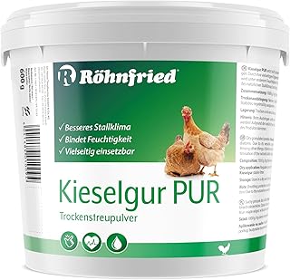 Röhnfried - Kieselgur PUR (600 g) - Naturreine Kieselerde in Pulver-Form - für ihren Hühnerstall, Kaninchenstall, Garten &...