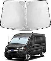 Vista 38 de EcoNour Parasol para parabrisas de camiones con bolsillo de almacenamiento Parasol reflectante de material 240T para protección contra rayos UV