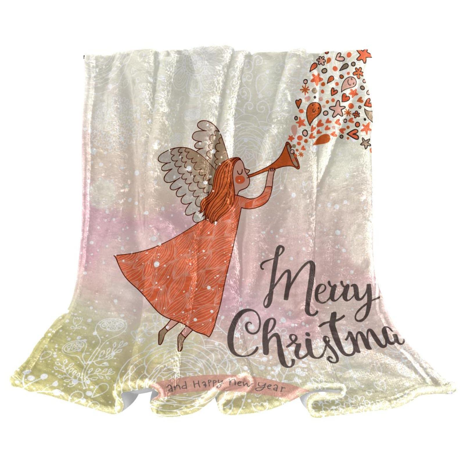 Couverture polaire ange de Noël le cadeau idéal pour décorer la chambre