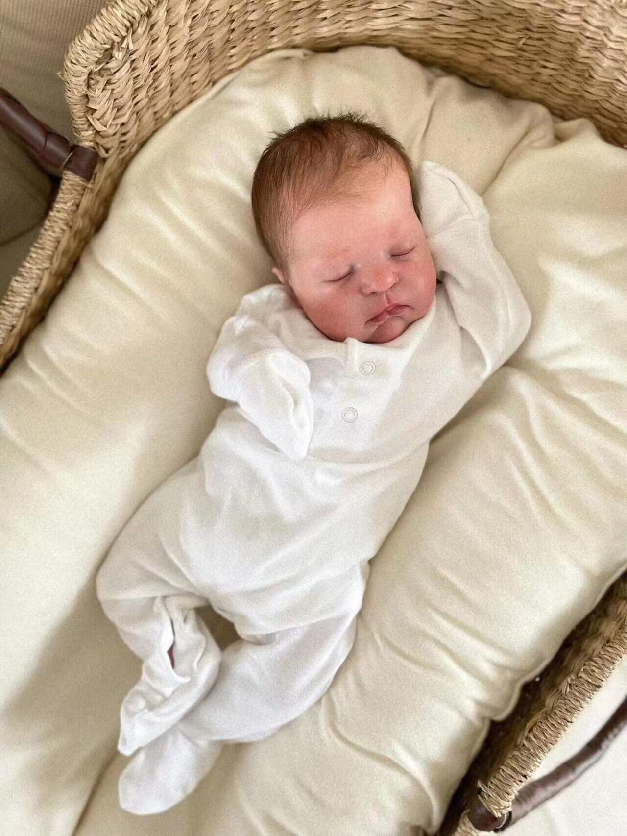 Bambole Reborn Maschio Originali Sembra un vero Bambino Ragazzo con gli occhi chiusi Silicone Bambole Che Sembrano Vere Bambola Realistico Fatto a Mano 50cm