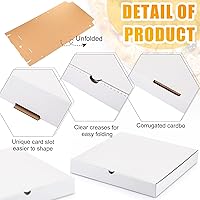 Vista 3 de PerKoop 100 cajas de pizza de 12 x 12 pulgadas a granel de cartón vacío de 12 pulgadas, caja de pizza cuadrada reutilizable para comida para llevar