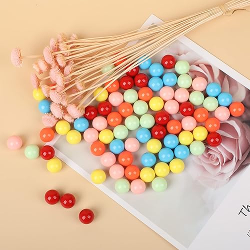 Miniatura 7 de Laviesto Bolas de mármol de repuesto de 0.47 pulgadas (0.472in), 84 bolas acrílicas de color sólido para juego de mesa, juego de cuentas arco iris,