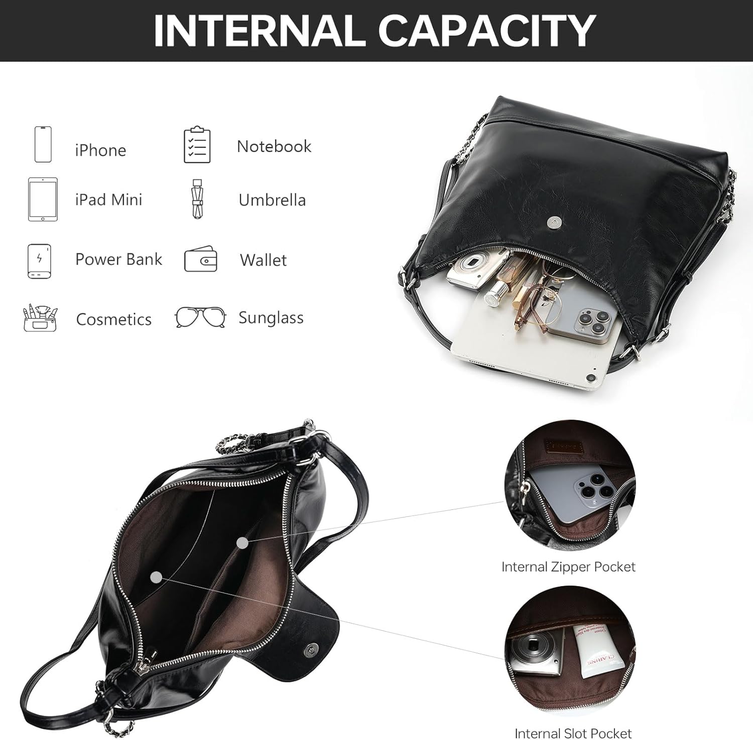 PU Leather Tote Bag for Women Convertible Backpack