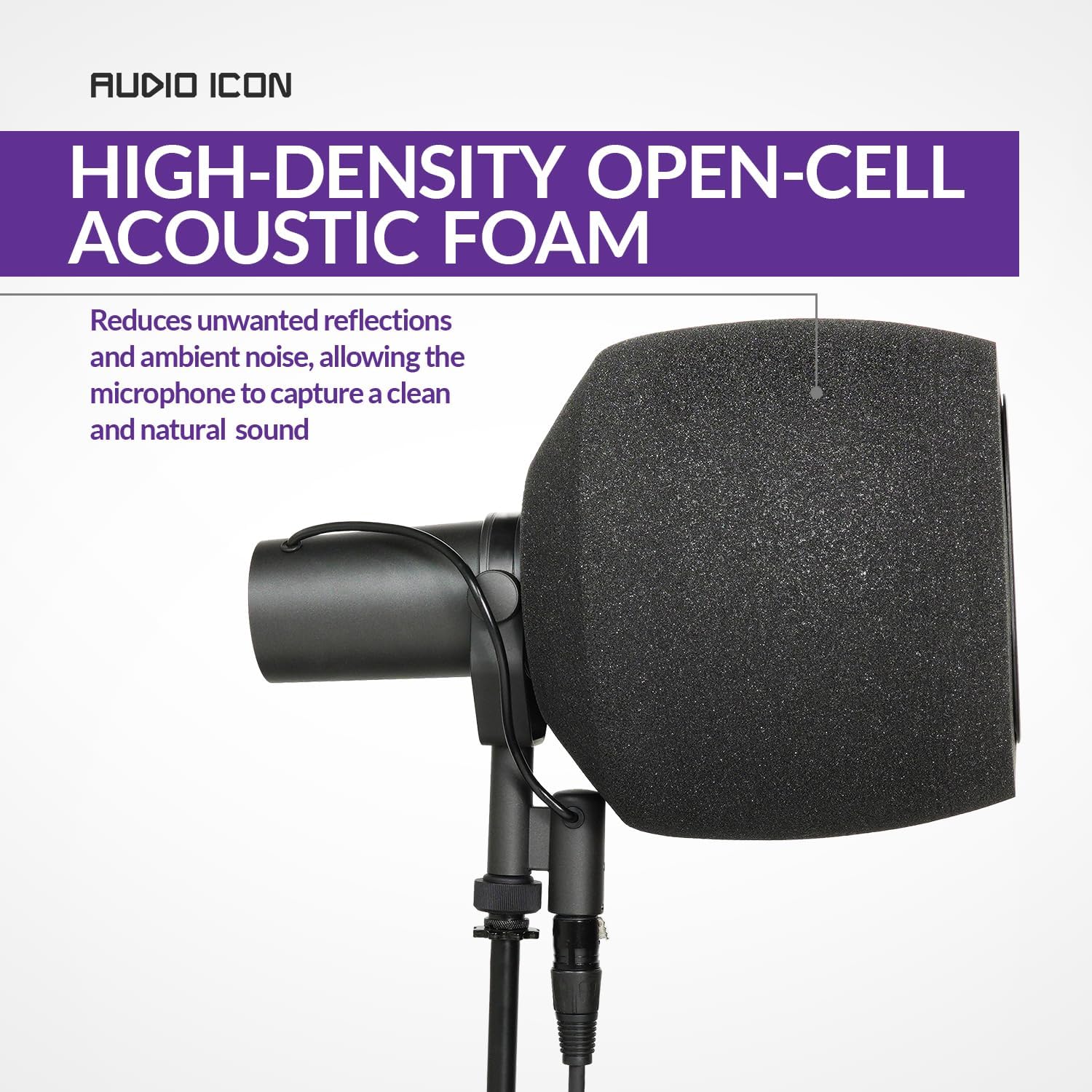 Soundbox 7B Top Address Vocal Recording Isolation Booth | High Density Foam Ball Microphone Shield with Pop Filter Windscreen Studio Quality Vocals, Podcasting Fits PodMic, SM7B, RE20, MV7 (Black)
