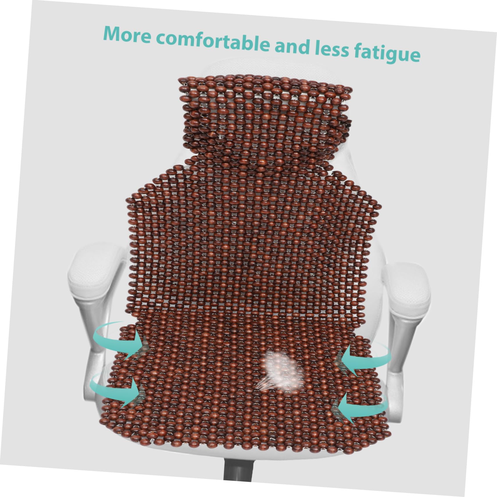Cuscino per Sedile Perline Legno Traspirante Massaggiante e Resistente per Guida Lunga e Comfort