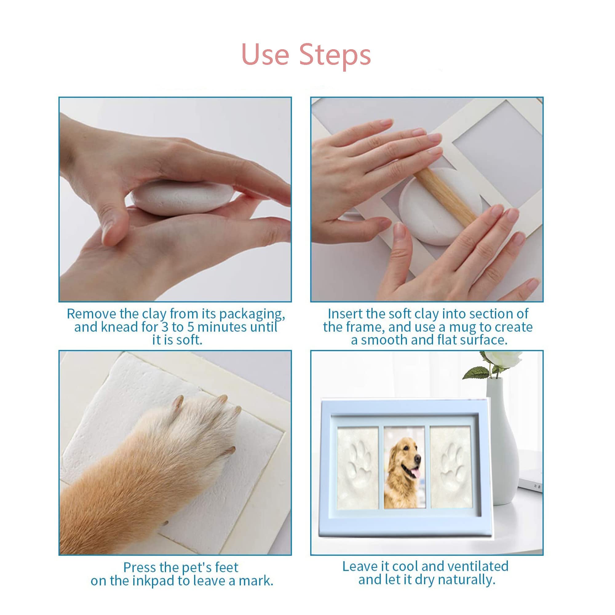 Paw Print Kit For Dogs Pet Ink Pad Paw Prints Souvenir Set Dog Paw ...