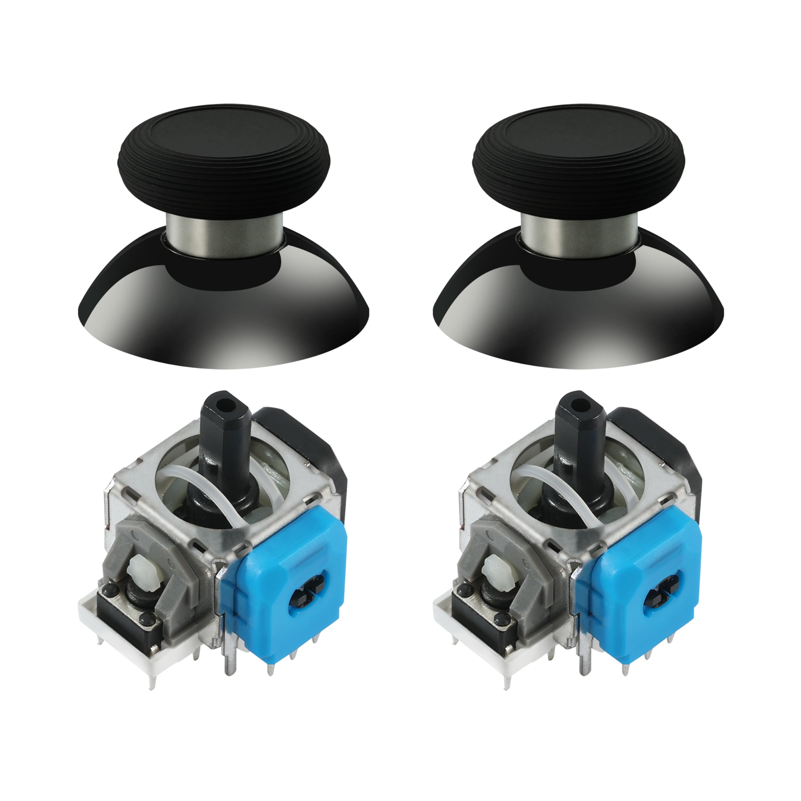 GuliKit TMR Magnetic Joystick Replacement Kit for PS4 DualShock Controller,Anti-Drift Electromagnetic Stick Repair Module with Thumbstick Caps, Soldering Required
