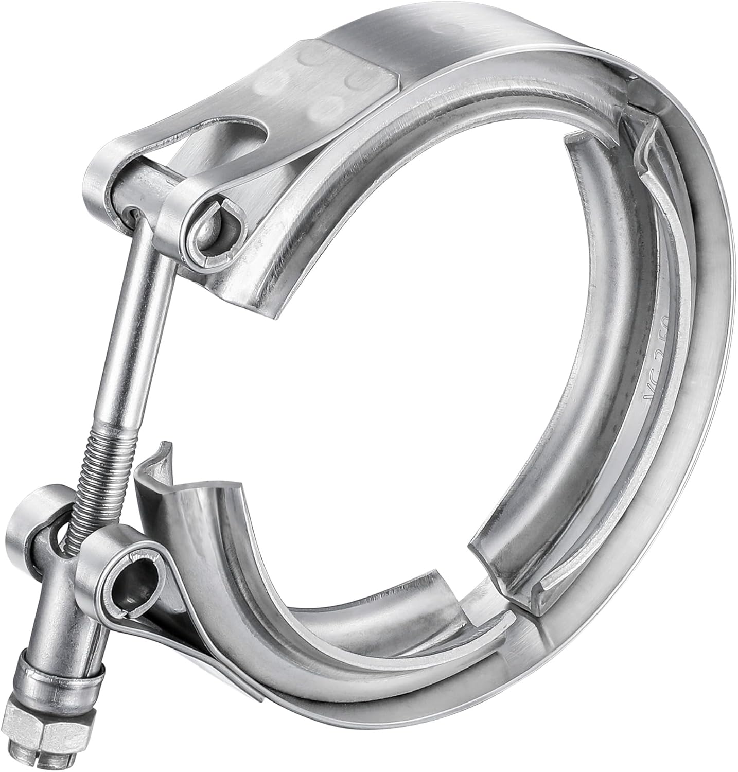 5 Inch V Band Clamp 304 Stainless Steel, for Turbo Exhaust Downpipe, Racing Ford Pickup Truck Exchange Exhaust Systems(2 Pack)