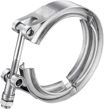 4 Inch V Band Clamp 304 Stainless Steel, for Turbo Exhaust Downpipe, Racing Ford Pickup Truck Exchange Exhaust Systems