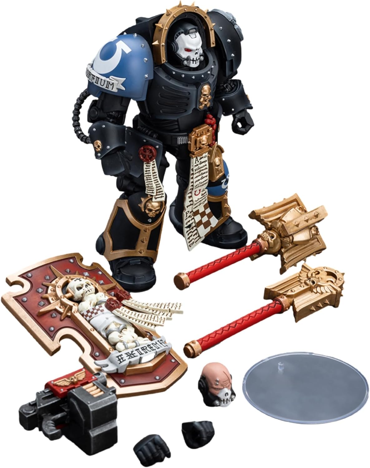 JOYTOY Warhammer 40K 1/18 Action Figures Ultramarines Chaplain in Terminator Armour 5.6Inch Collectible Model