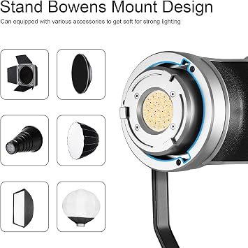 GVM RGB Video Light Kit, 200W Bi-Color Led Video Lighting with DMX Bowens Mount Softbox & Stand, Studio Light for Photography Shooting with COB Lamp Bead, 8 Lighting Effects, 2700K~7500K CRI 97+