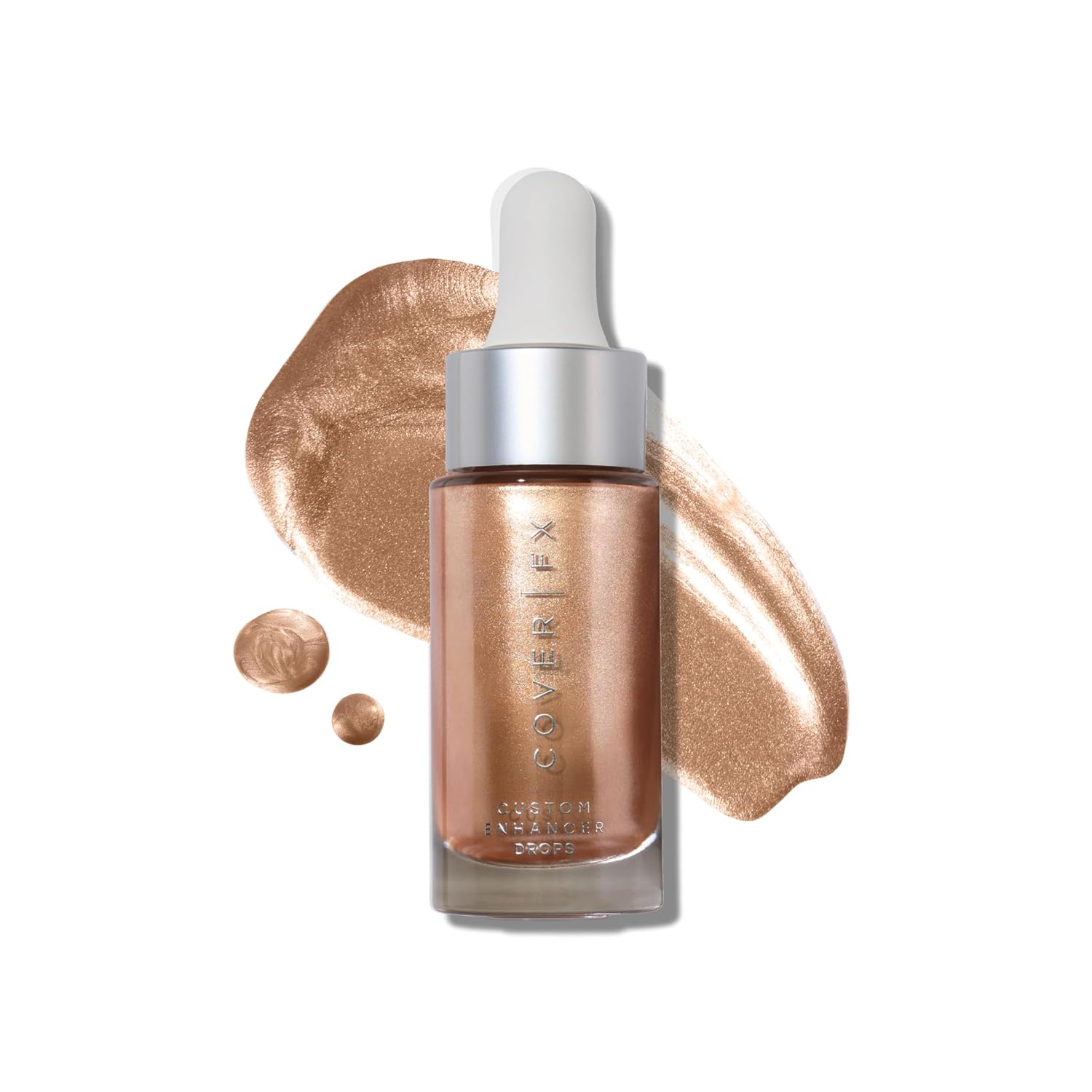 COVER FX Custom Enhancer Drops – Sunlight: Classic Gold Finish – 15mL – Radiant Glow – Liquid Highlighter