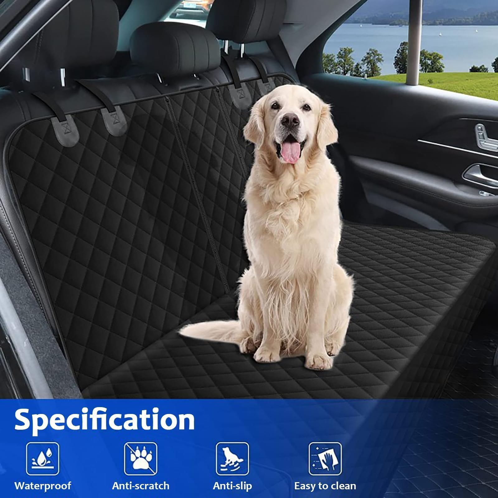 Housse de Siège Auto Chien pour Renault Austral 2026 2025, Imperméable Résistant aux Rayures Protection Banquette Arrière Tissu Oxford Accessoires Voyage