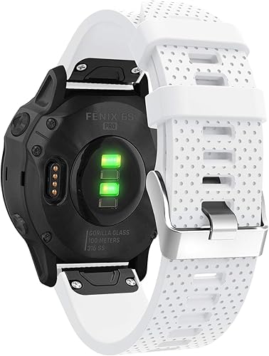 Vista 60 de Correas de reloj Garmin Fenix 6S Pro, Fenix 6S Sapphire Quick Fit 20 correas de repuesto de silicona para reloj Garmin Fenix 5S Plus para mujeres