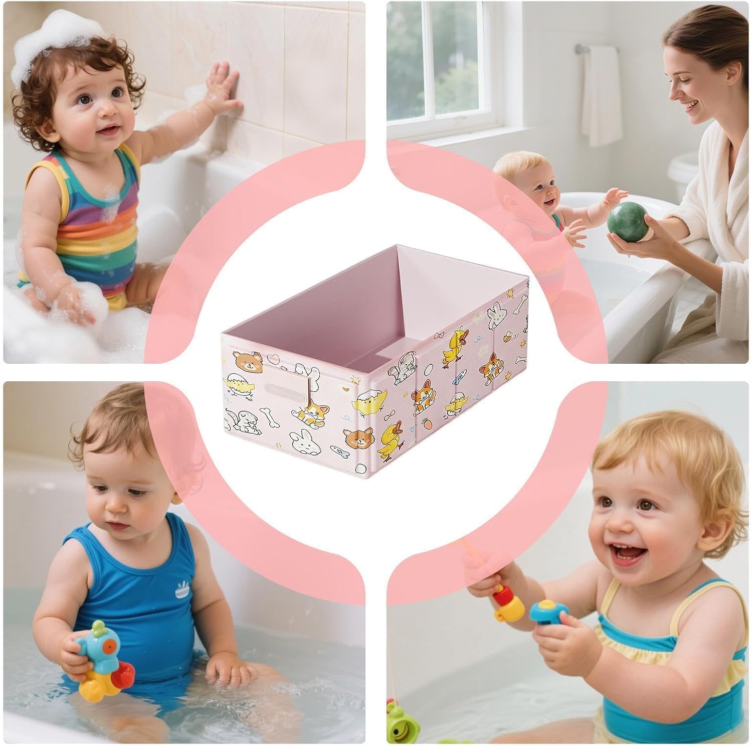Portable Bathtub Tub, Stable Leakproof Foldable, Kids Travel Bath, Bathroom Shower Spa, Girls Indoor Bathroom Shower Spa Travel Rv Balcony Outdoor, Adult Soaking Washing Bucket 84x43x34cm