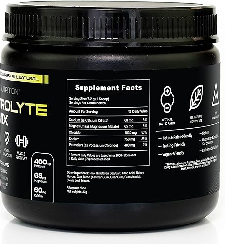 Miniatura 8 de Electrolitos en polvo sin azúcar, polvo de hidratación cero calorías, electrolitos sin azúcar para ayuno, keto y vegano, mezcla de electrolitos de