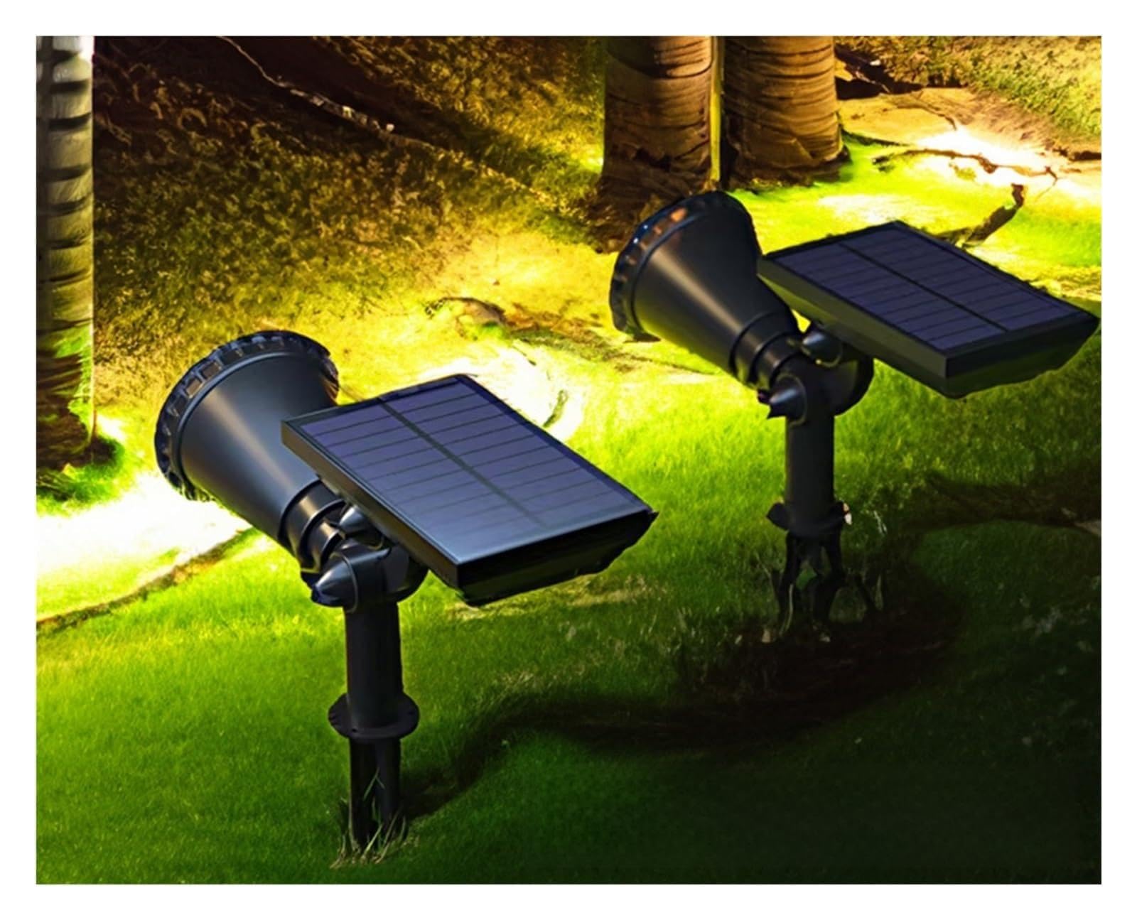 PengWei 1pc Solar Spotlight Outdoor Color Changing LED Garden Light IP65 ABS for Tree Landscape(RGB,1pc)