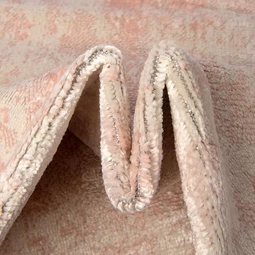 Miniatura 6 de Unique Loom Eos Collection - Alfombra boreal (5 pies 3 pulgadas, redonda, clavel rosadomarfil)