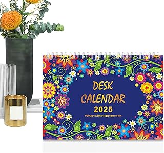 フラワー卓上カレンダー、フラワー卓上カレンダー 2025 | ビスタプリントデイリーデスクカレンダーホームオーガナイズ、デスクカレンダーホームオフィスオーナメント、クリエイティブデスクカレンダー