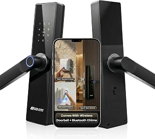 Golens FullGuard X3NPro Smart Door Lock | 9-in-1 Access (Unique Chime + Bell Switch Unlocking, WiFi + Bluetooth, Fingerpri... Price In India