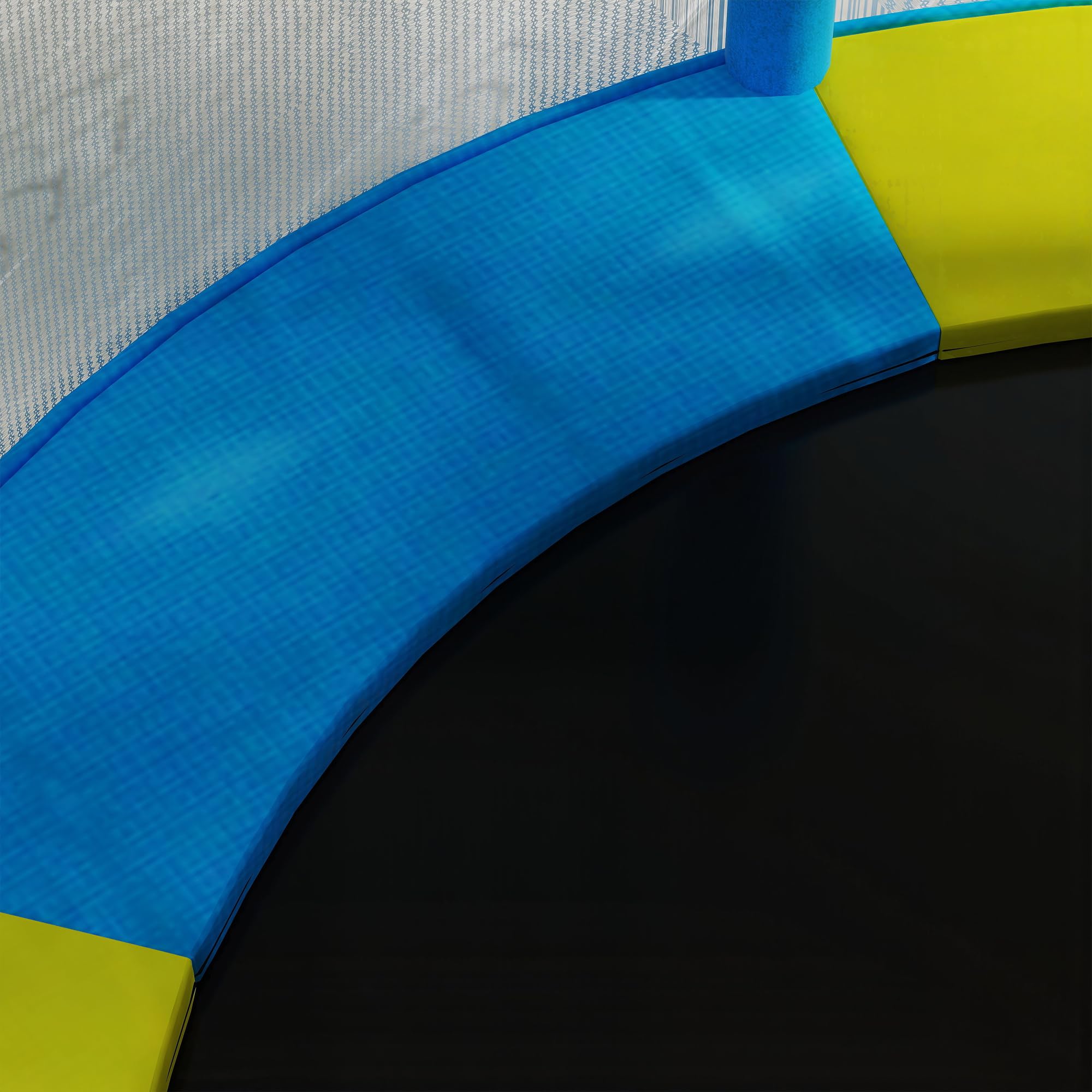 AIYAPLAY Cama Elástica Infantil Ø140x190 cm Trampolín para Niños de 3-6 Años con Red de Seguridad Barras Acolchadas Carga 45 kg para Interior Multicolor
