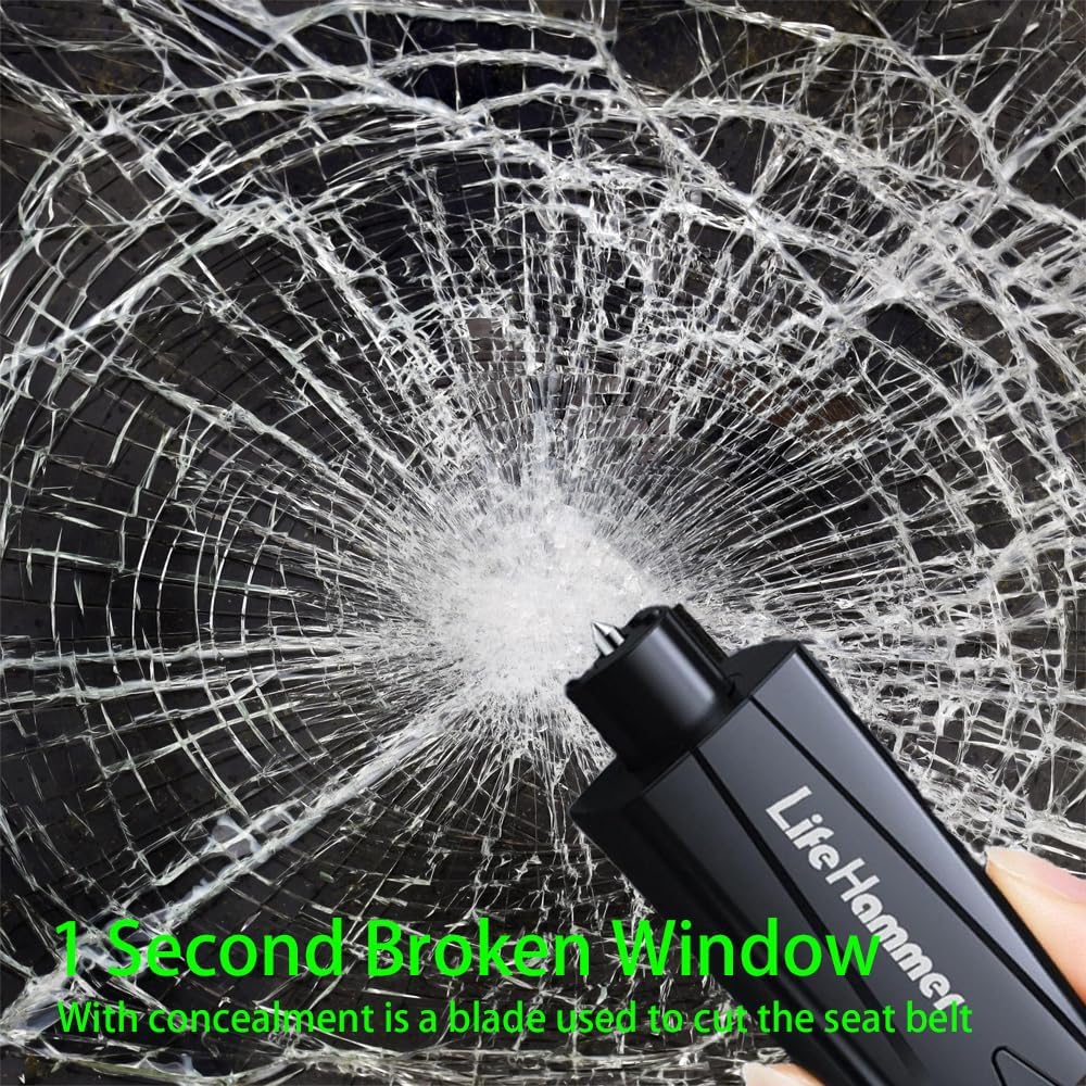 3 pcs Emergency Window Breaker Seatbelt Cutter Keychain, 2-in-1 Car Glass Breaker Emergency Escape Tool Car Accessories