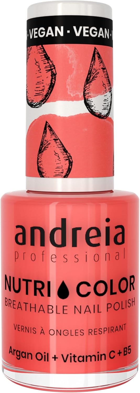 Andreia Professional NutriColor – Breathable Vegan Nail Polish – NC15 Orange 12ml