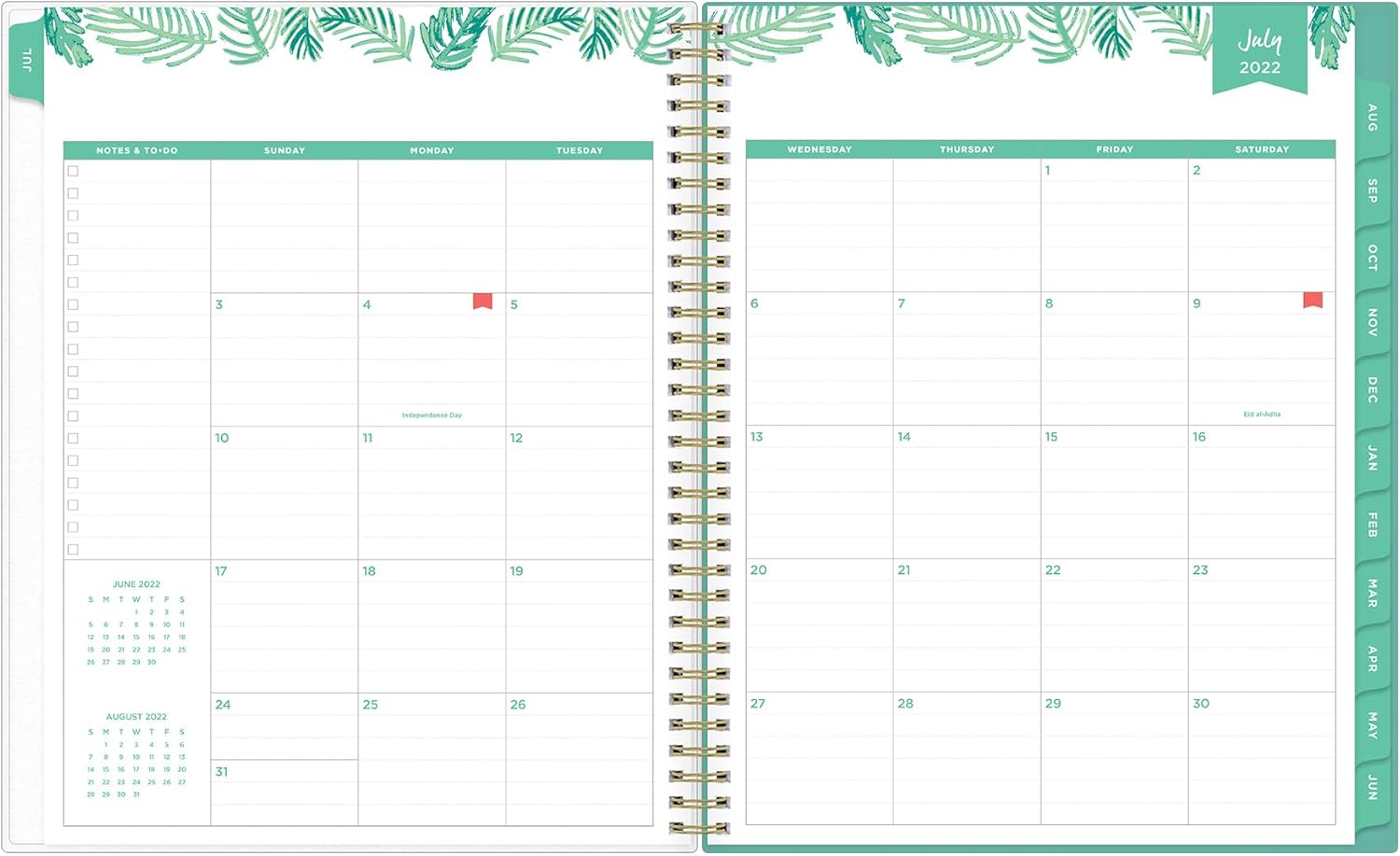 Day Designer for Blue Sky 2022-2023 Academic Year Weekly & Monthly Planner, 8.5" x 11", Frosted Flexible Cover, Wirebound, Palms (137891-A23) : Everything Else