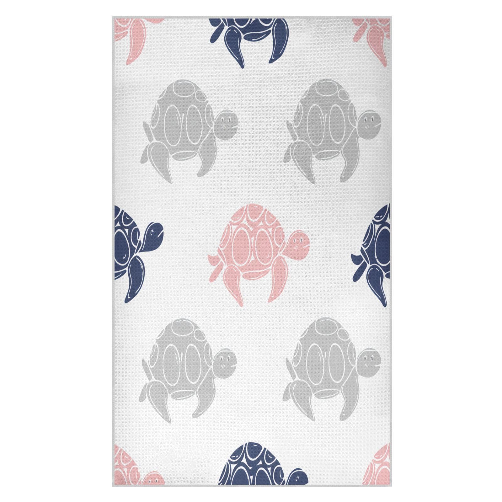 JiangGgen Turtles Kitchen Towels 2-Pack Soft Absorbent Dish Towels