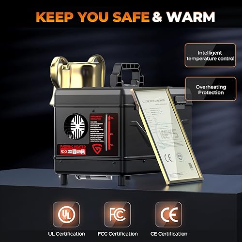 Miniatura 7 de Calentador diésel 12V/24V/110V 8KW portátil Caja de herramientas Diesel Calentador de estacionamiento con APP Control remoto y cargador Pantalla LCD