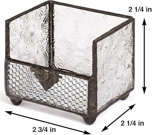 Miniatura 3 de J Devlin Glass Art Tarjetero vertical para mujer, accesorios de escritorio, decoración de oficina, regalo ejecutivo para jefe secretario titular de