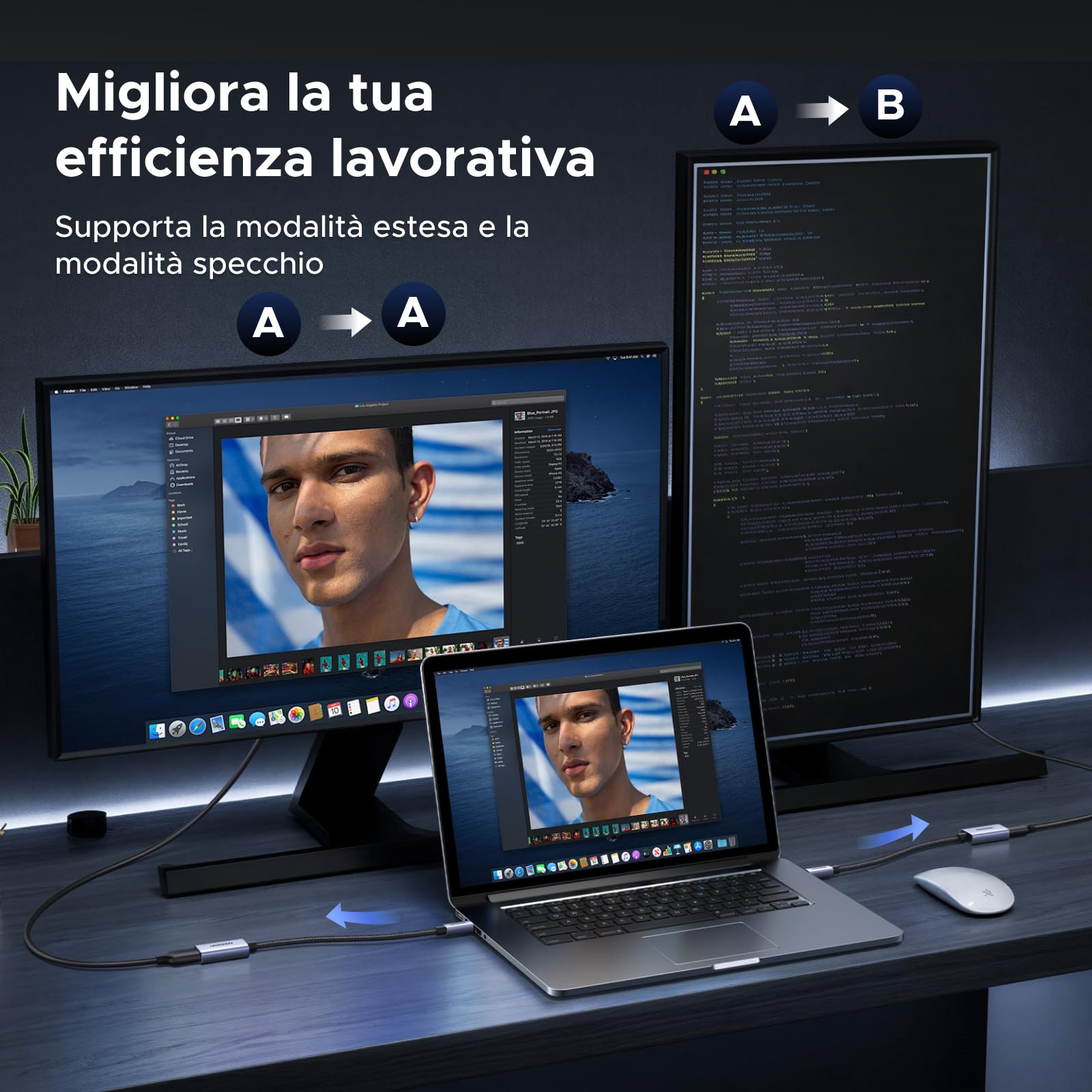 UGREEN Adattatore 4K 30Hz da Mini DisplayPort a HDMI Thunderbolt 1/2 Unidirezionale Convertitore da Mini DP a HDMI 2K 60Hz 1080P 120Hz compatibile con Mac Mini MacBook Air Pro monitor HDTV (1 Pezzo)
