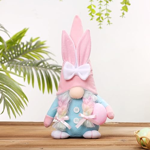 Miniatura 6 de 2 gnomos de Pascua decoraciones de peluche sin rostro conejo sueco Tomte conejo elfo regalos decoración del hogar conejo adornos decoración del