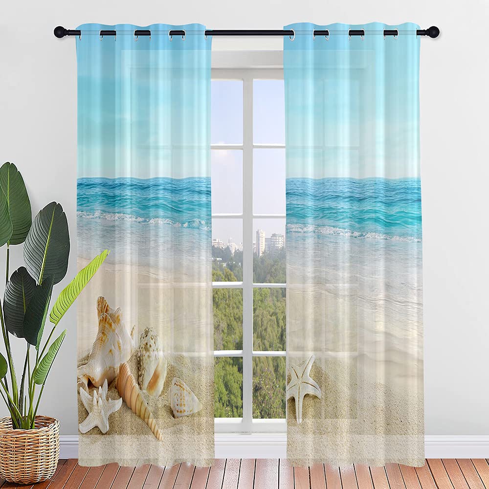 Surwin Tende per Interni Stampa 3D di Volpe, Tende a Vetro con Occhielli, 2 Pezzi Tende Camera da Letto, Tende Voile Semi Trasparenti, per Camera da Letto,Cucina,Soggiorno (107x213cm,Cartone Animato