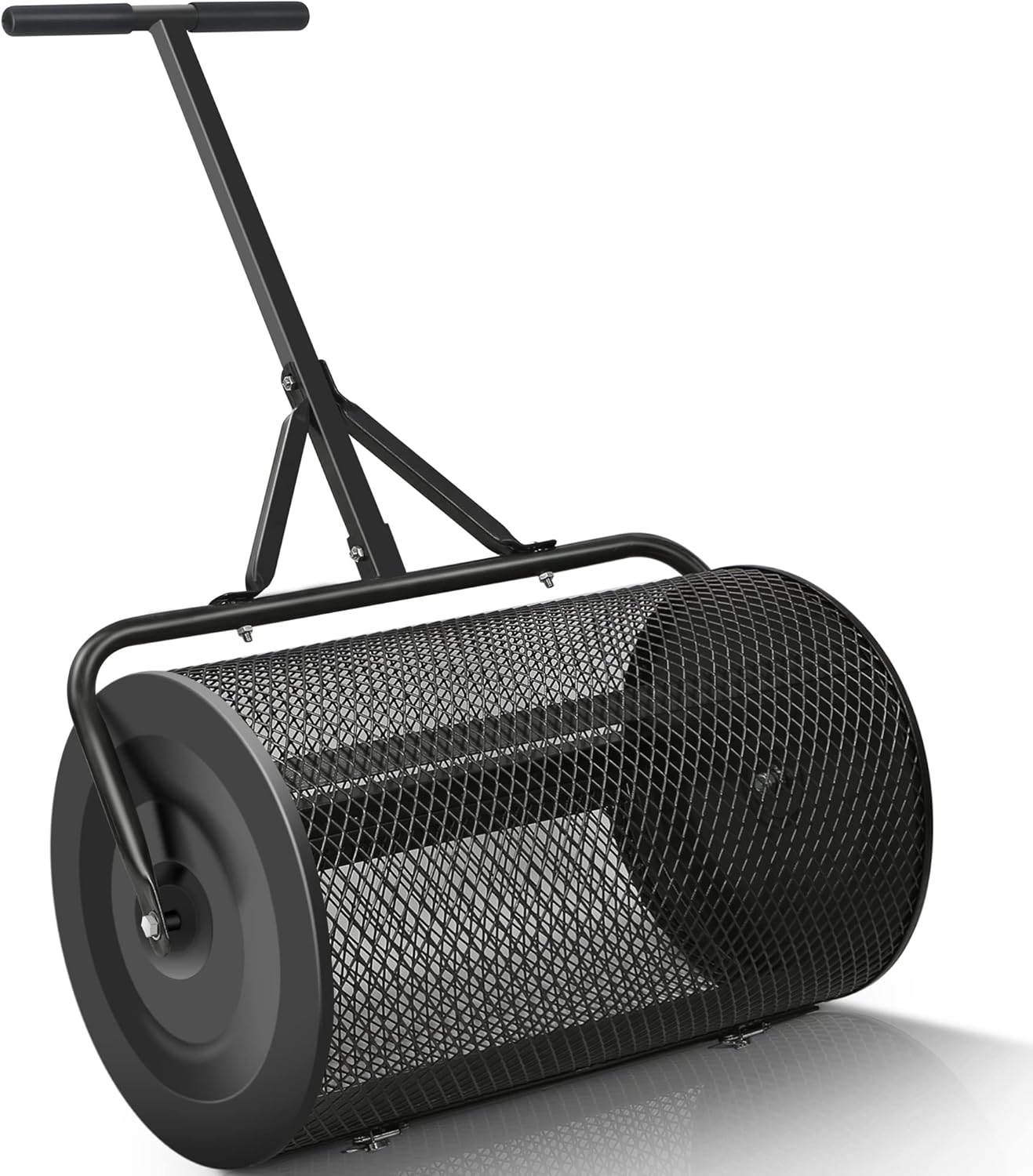 JOYSEUS 24" Compost & Peat Moss Spreader Upgraded Heavy Duty Metal