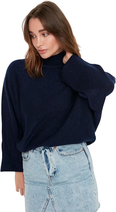 Trendyol Women Regular Basic Standing Collar Knitwear Sweater