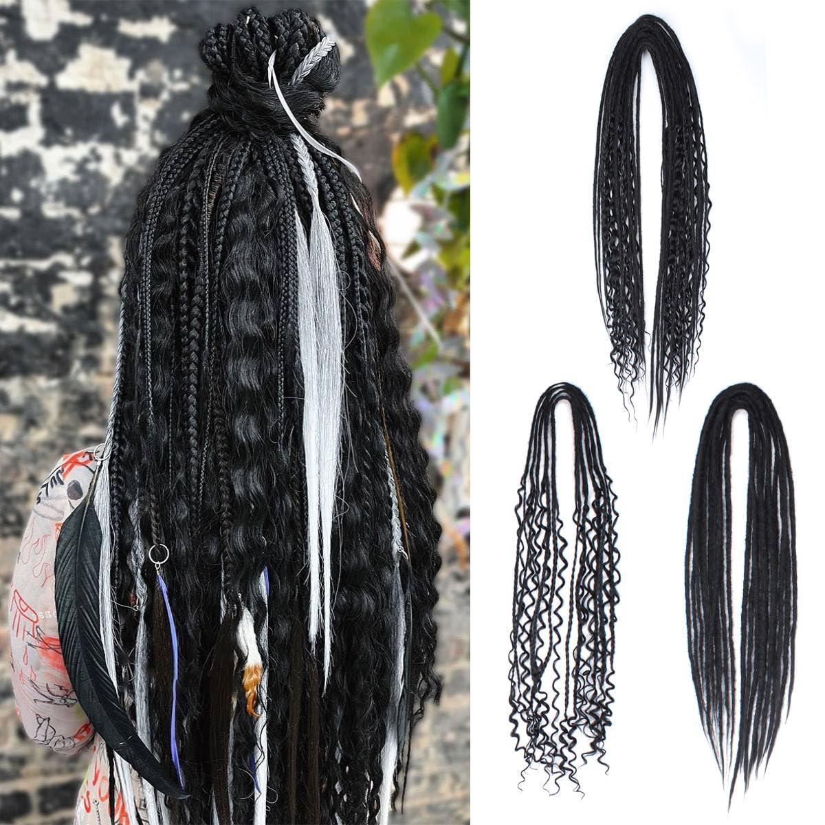 Amazon.com : Quisduis 30 Inch 20 Strands DE Dreadlock  display picture 2