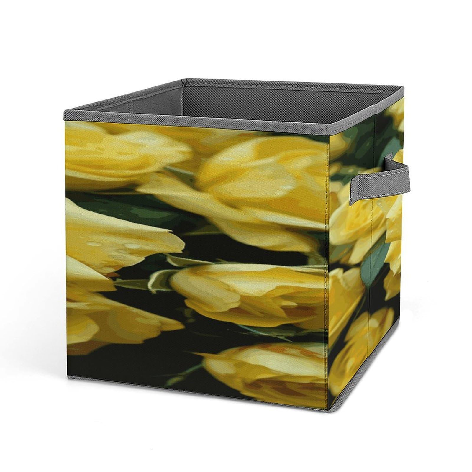 FekiLoot Graceful Yellow Rose Flower Storage Bins Storage Baskets