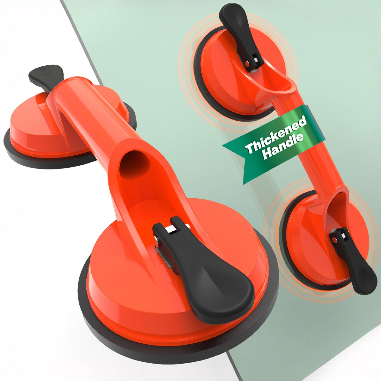 Photo 1 of youkzuan 2 Pack Plastic Glass Suction Cups, Lightweight Vacuum Lifter | Strong Suction Cup Lifter Tool for Moving Glass, Window, Tile, Granite, Mirror, Dent Puller | Laminate Floor Gap Fixer