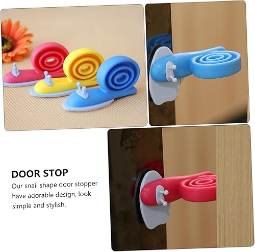 Miniatura 4 de Tope de puerta de 4 piezas de tope de puerta encantador caracol topes de puerta de plástico clip avanzado encantador caracol puerta tope de puerta