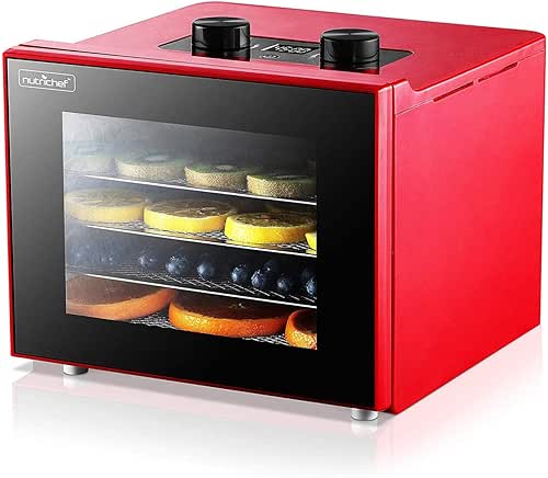 NutriChef Electric Countertop Food Dehydrator Machine - 350-Watt Premium Multi-Tier